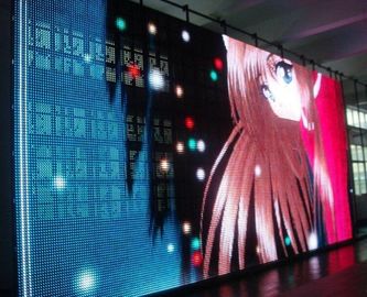 Indoor P18 Transparan Kaca LED Screen Stage Background Dengan 6944 Kepadatan piksel