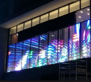 P5 luar SMD Luar Transparan LED Display Untuk Bangunan Periklanan