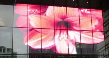 Indoor P18 Transparan Kaca LED Screen Stage Background Dengan 6944 Kepadatan piksel
